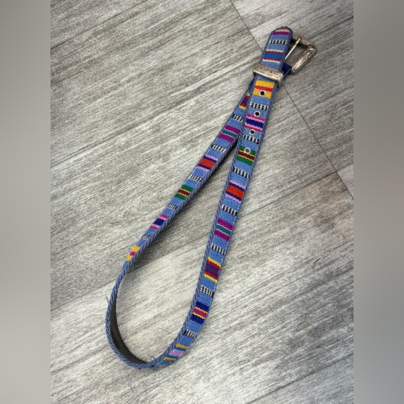 VTG Elite Accessories USA Made 1522 Native Southwest Aztec Womens Belt Fabric - Picture 7 of 16
